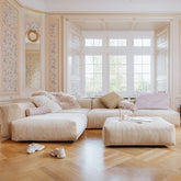 South African corduroy modular fabric sofa/Nordic minimalism straight row combination